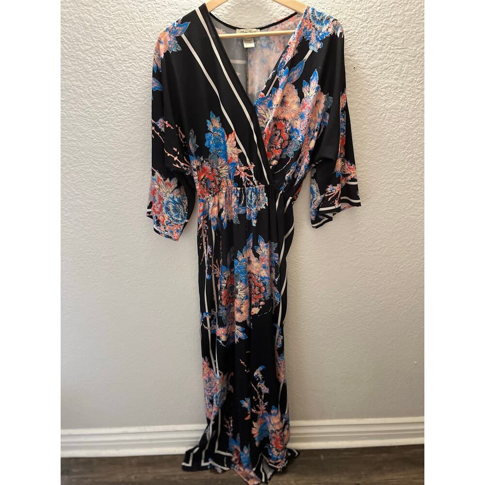 Flying Tomato Floral Wrap Jumpsuit XS | Wide Leg Boho Indie Y2K Vintage Inspired - Picture 2 of 4
